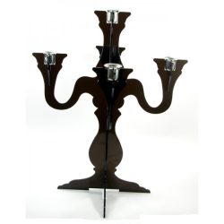 CHANDELIERS NOIRS PVC 5 BRANCHES 43 cm