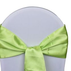 Nœuds de chaises Satin Vert Anis