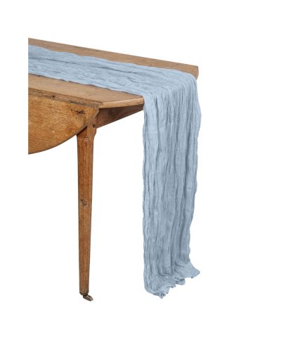 chemin de table bleu vintage