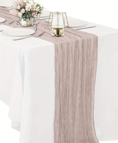 chemin de table vieux rose