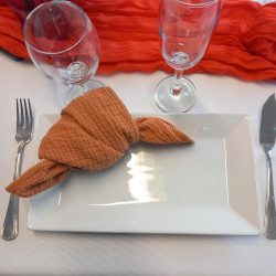 Serviette gaze de coton terracotta
