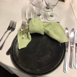 Serviette gaze de coton vert pale