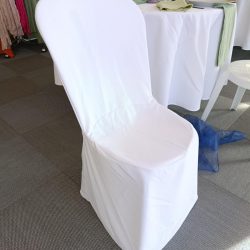Housse de Chaise Tissu Blanche