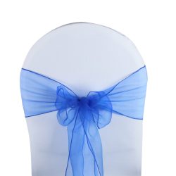 Noeud de chaise organza turquoise