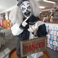 Automate clown retro noir et blanc