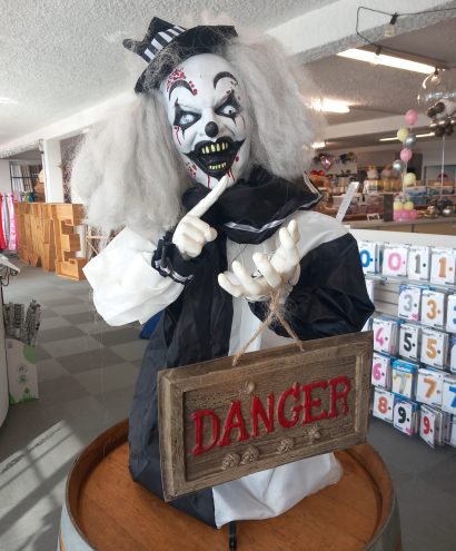 clown retro noir et blanc