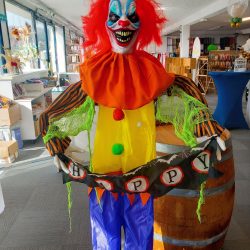 Automate clown sur pied 170 cm