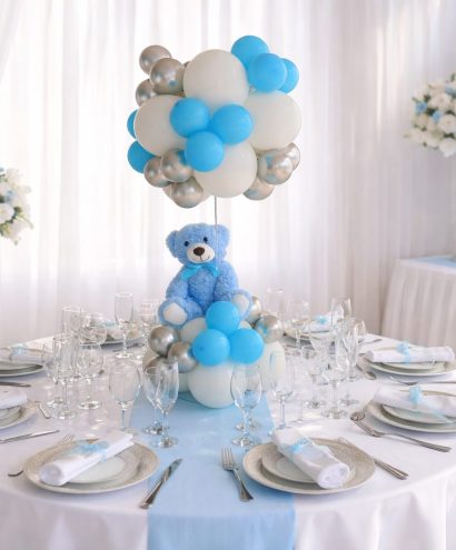 centre de table ballon bapteme