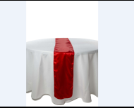 Chemin de Table Satin 2.70 m Rouge
