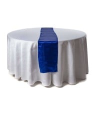 Chemin de Table Satin 2.70 m Bleu roi