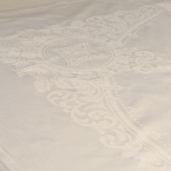 Nappe Carré Coton Blanc style Retro 150 x 150 cm