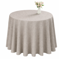 Nappe Ronde Polyester effet lin 280 cm